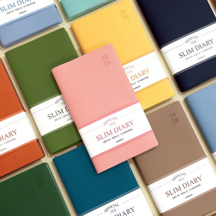 [인디고] 2026 오피셜 슬림 먼슬리 다이어리 (날짜형 수첩형 월간) 업무용