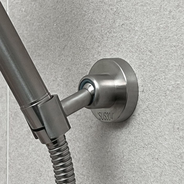 샤워기 거치대(접착) 각도조절, 실버