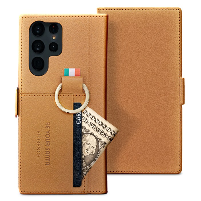 비유어산타 플로렌스 갤럭시 S 다이어리 유해파차단 가죽 링 카드수납 휴대폰 케이스