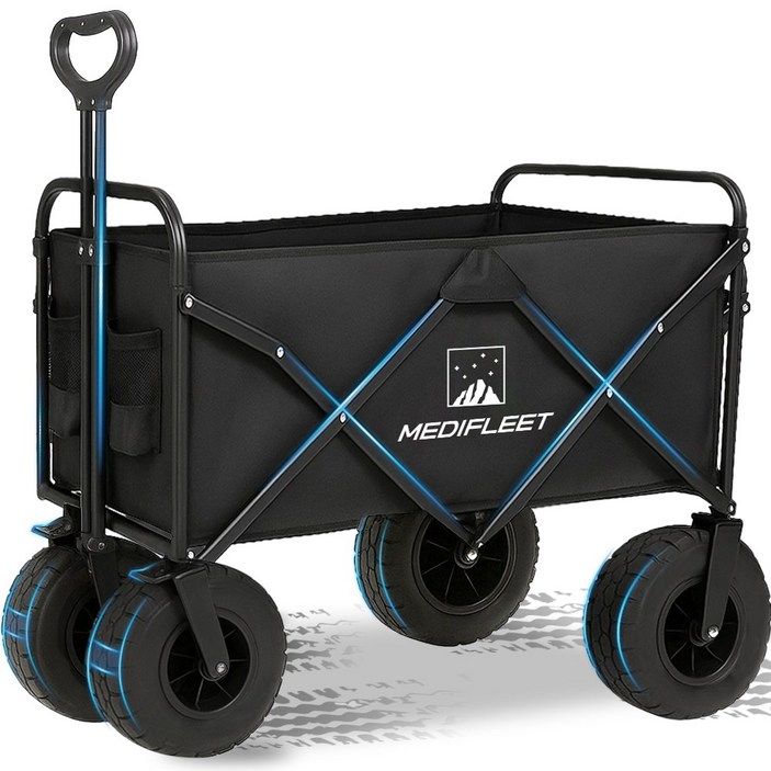 메디플릿 캠핑 아웃도어 대형 광폭 타이어 폴딩 카트 웨건