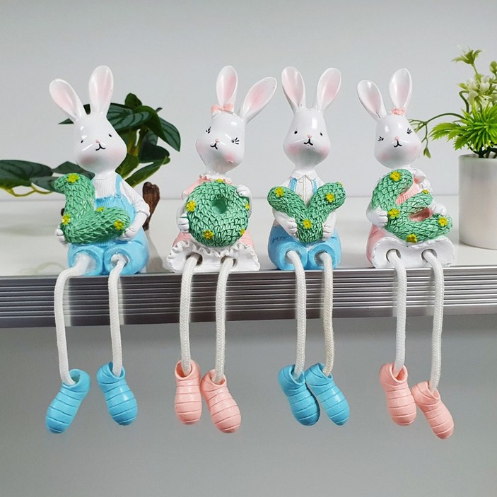 라라공방 러브토끼 인형장식 인테리어소품 4p 세트 라라공방 러브토끼 인형장식 인테리어소품 4p 세트