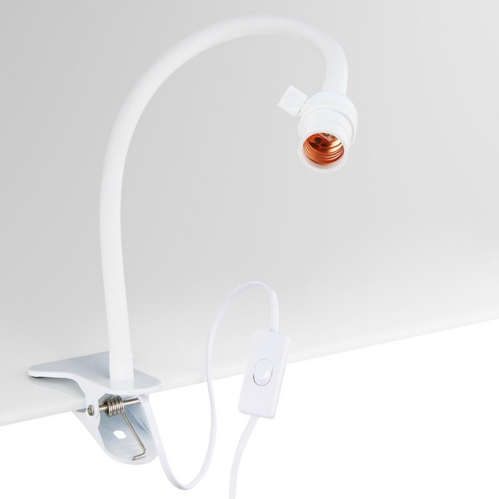 자바라 키소켓 집게 스탠드 집게형 식물등 전구 화이트 E26