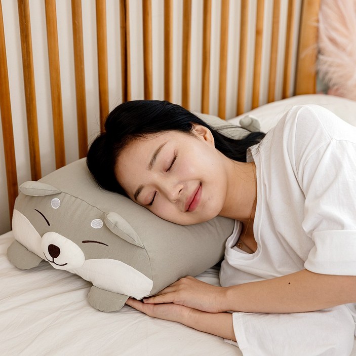 조우니 뭉찌 극세사 안고자는 캐릭터 베개 쿠션 애착베개 2color