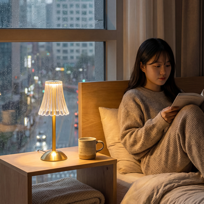 사시한사 크리스탈 단스탠드 무선 인테리어 조명 감성 침실 무드등