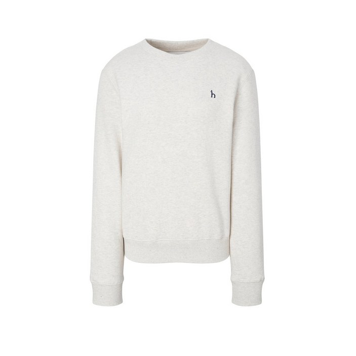 국내매장정품헤지스 여성 아이코닉SETUP 코튼 블렌드 기모 스웨트셔츠 아이보리