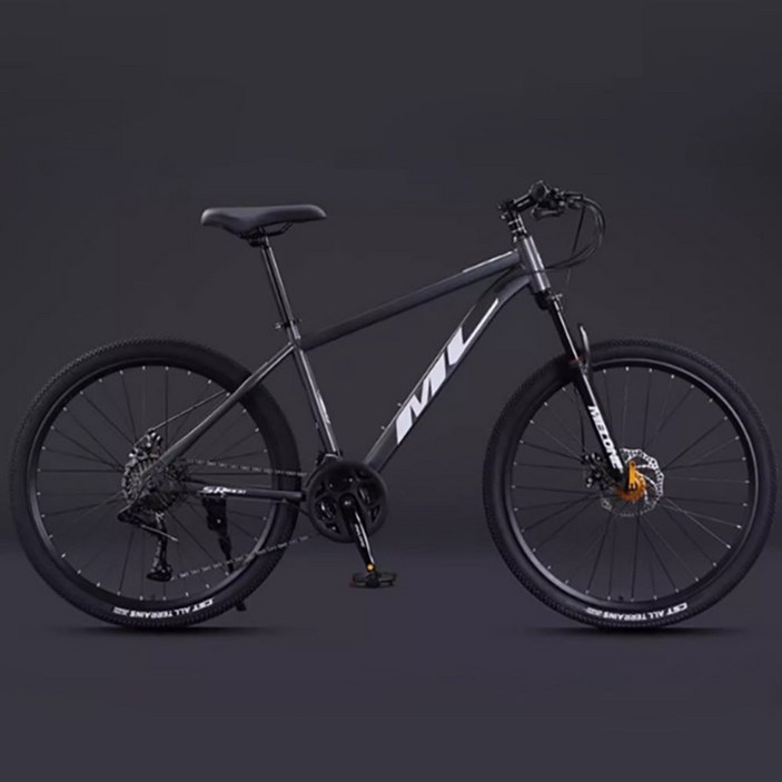 진모아 MTB 자전거 2026년형 산악 사이클 성인 신형 입문용 초보자, 1개, 170cm, 진한회색 24인치 27단