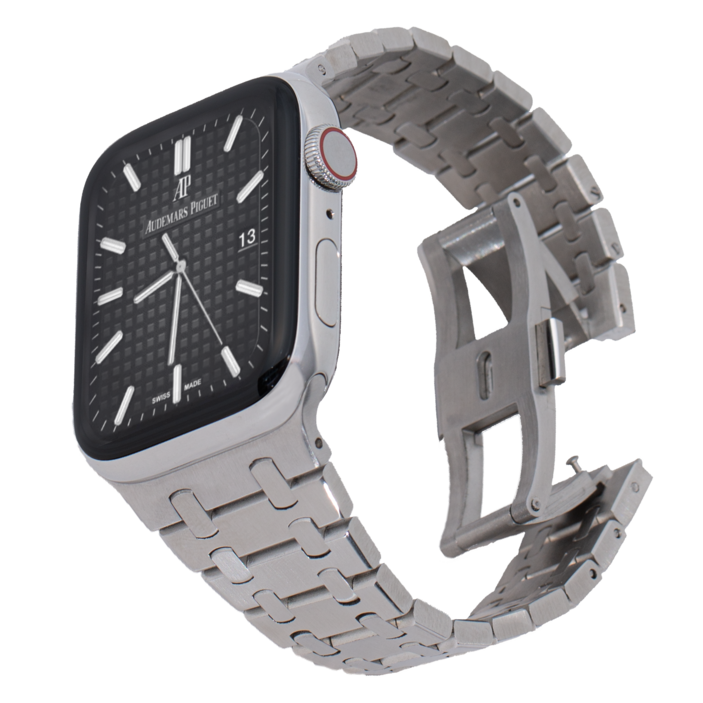 비브 애플워치 오데마피게 로얄오크 스트랩 호환, 블랙, 1개