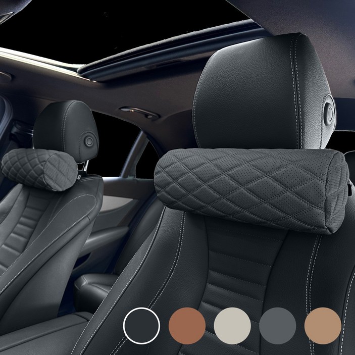 엔칸타 차량용 가죽 메모리폼 목쿠션