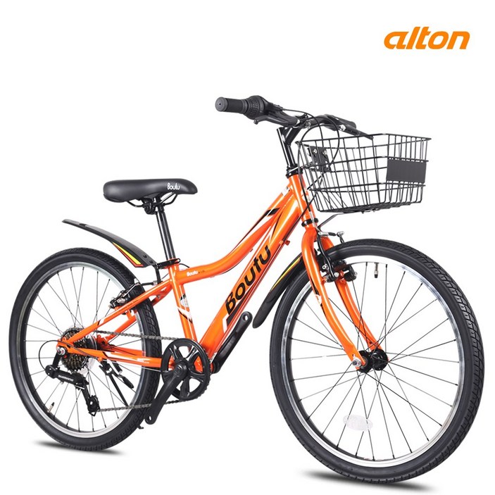 알톤 보뚜J 22인치 주니어 어린이선물 초등학생 자전거, 142cm, 오렌지 - 미조립