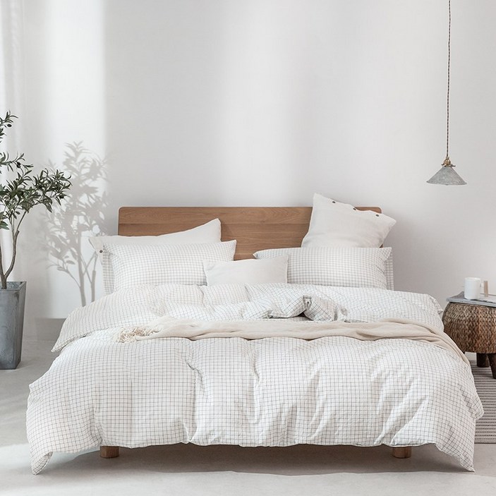 유판 100 순면 이불커버 1개  베개커버 2개 침구세트 이불커버 베개커버 세트