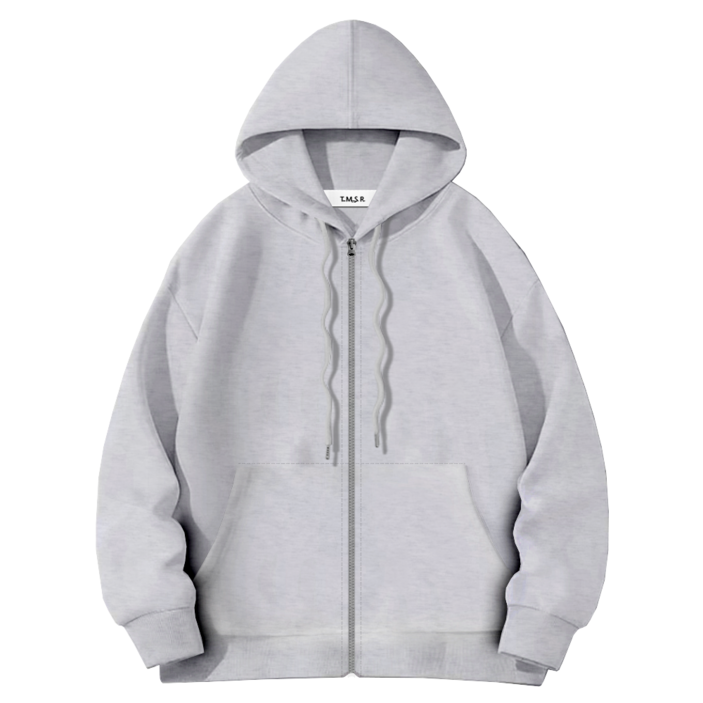 SICT 베이직 무지 특양면 후드집업