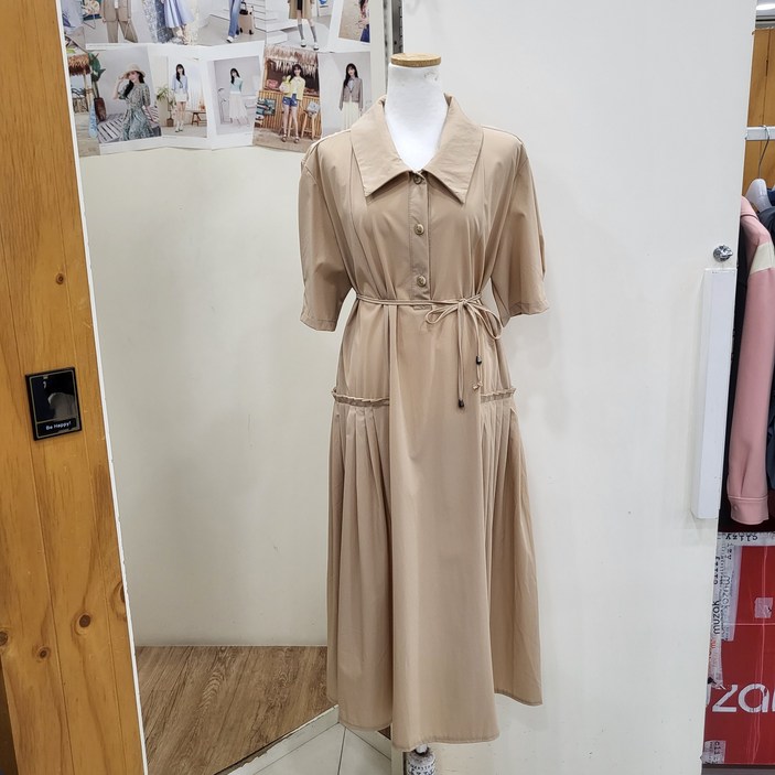 무자크 옆주름스판 롱원피스MP4WOP13YS