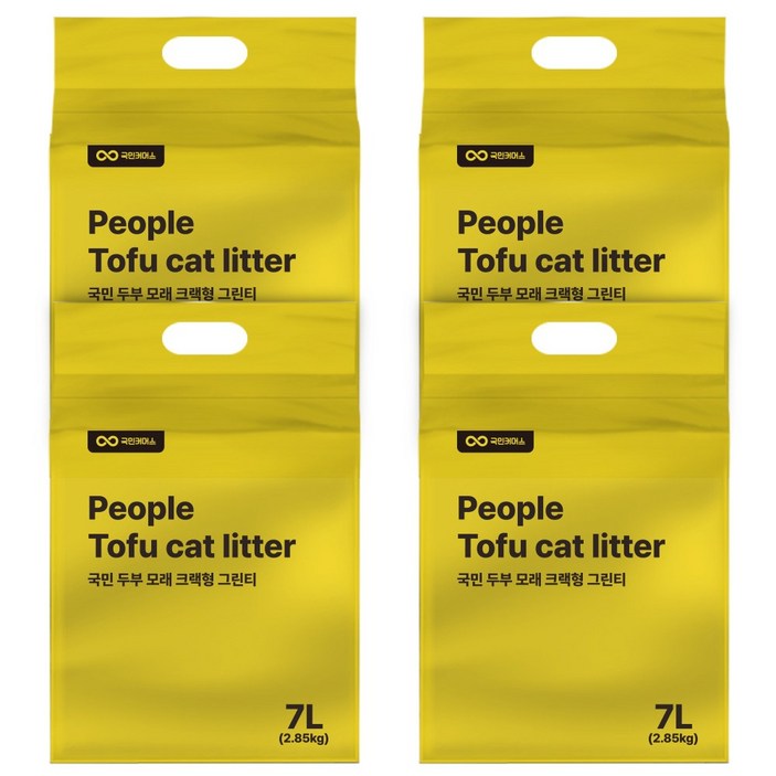 국민모래 녹차 크랙형 (17kg) 7L x 6EA 두부모래 고양이 배변모래, 17kg, 6개