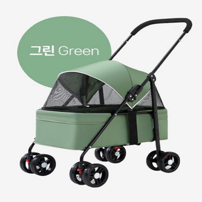 엠제이마트 저상형 원터치 휴대 애견유모차 소형견,중형견 유모차
