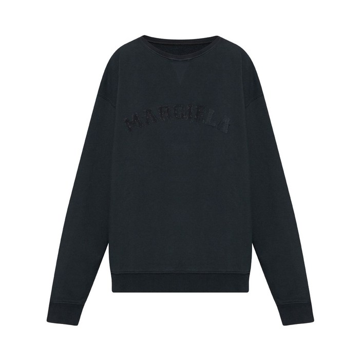 메종 마르지엘라 로고 자수 스웨트셔츠