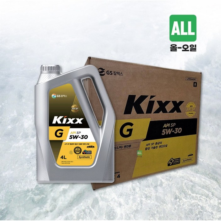 킥스 KIXX G SP 5W30 1박스(4리터 4개) 가솔린 엔진오일, 16L, 5w30, 1세트