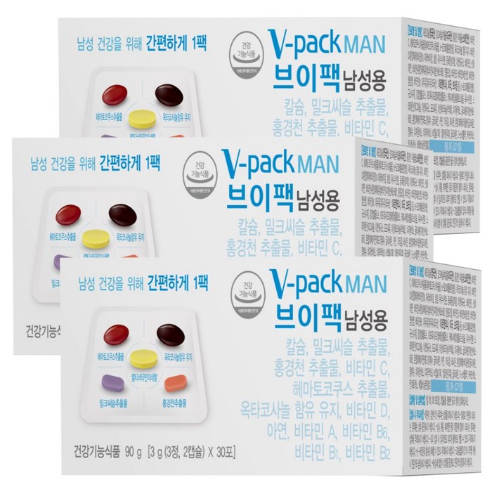 브이팩 남성용 멀티비타민 90g, 90g, 12개
