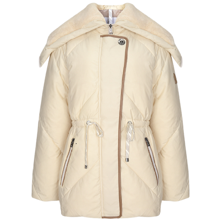 보그너 여성 양가죽 이너후드 덕다운 점퍼 OWHITE