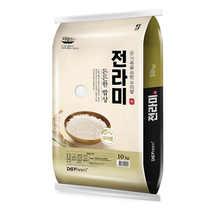 더담은 2023년 햅쌀 든든한 밥상 전라미, 1개, 10kg1개