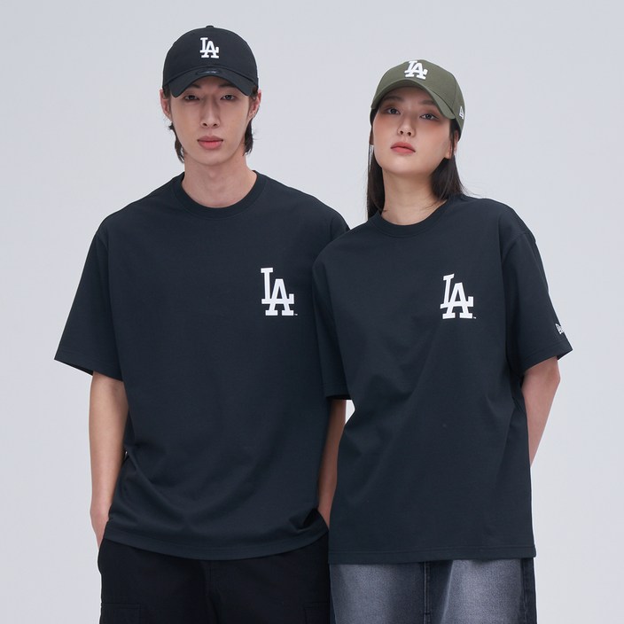 뉴에라 남녀공용 MLB 베이직 로고 LA 다저스 반팔 티셔츠 14721307