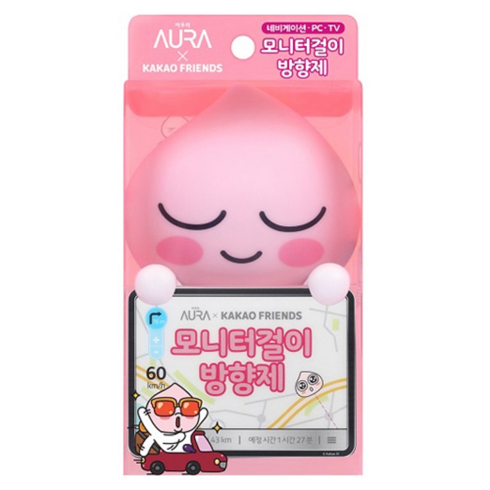 아우라 카카오프렌즈 모니터걸이 방향제 어피치 윌유메리미향