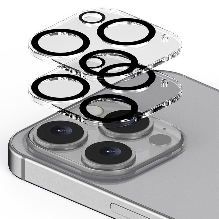 서가 빛번짐 방지 카메라 렌즈 강화유리 보호필름 2p 세트