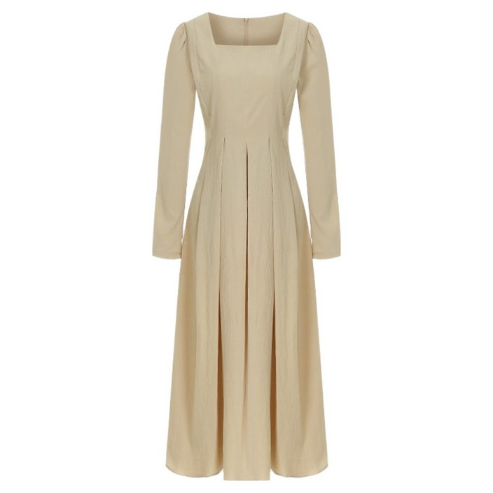 핀턱 절개 스퀘어 원피스 V3C-VOP025