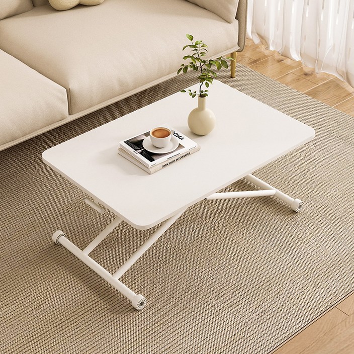 오브민 LPM 높이조절 접이식 다용도 식탁 거실 리프트 테이블 900, 화이트