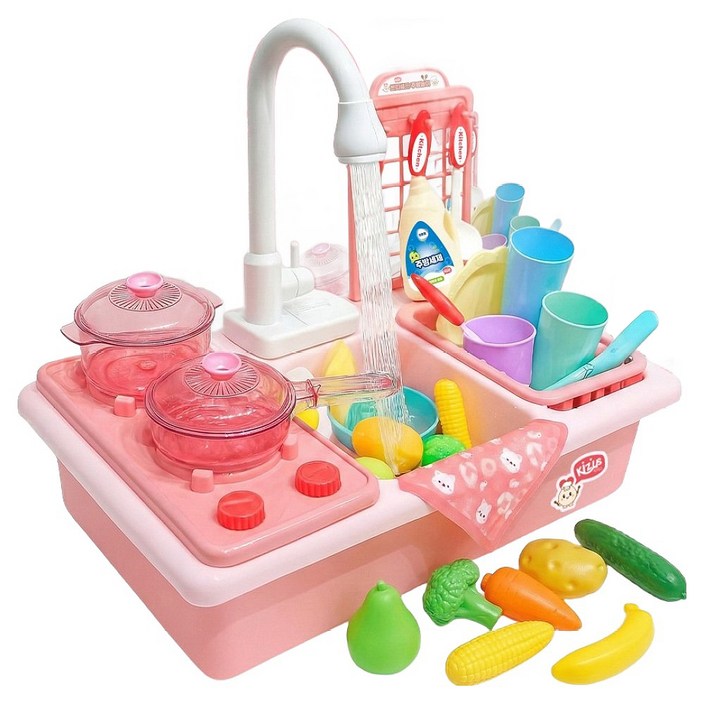 키저스 쁘띠쉐프 물 나오는 주방놀이 장난감 세트