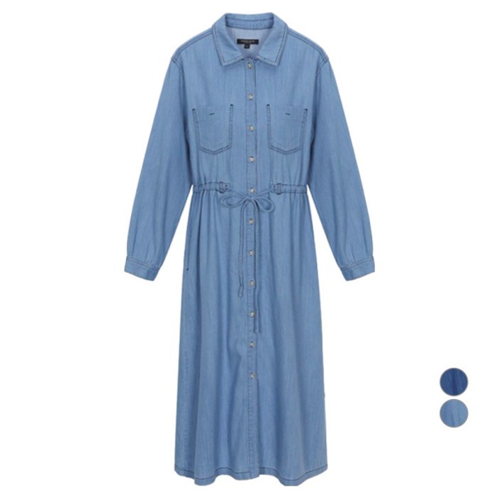 써스데이아일랜드 인디고 데님 풀오픈 면 원피스 T256MOP321W,T256MOP322W