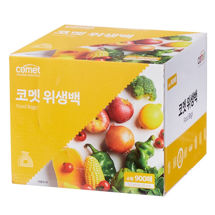 코멧 위생백 소형 17 x 25cm 900매, 1개 코멧 위생백 소형 17 x 25cm 900매, 1개