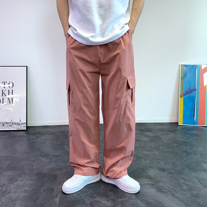 콘피아르 남성용 가볍고 시원한  카고 밴딩 스트링 팬츠 TC9517