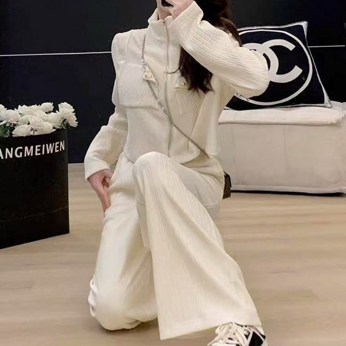 아이엠몽 여성 골지 자켓 트레이닝 투피스