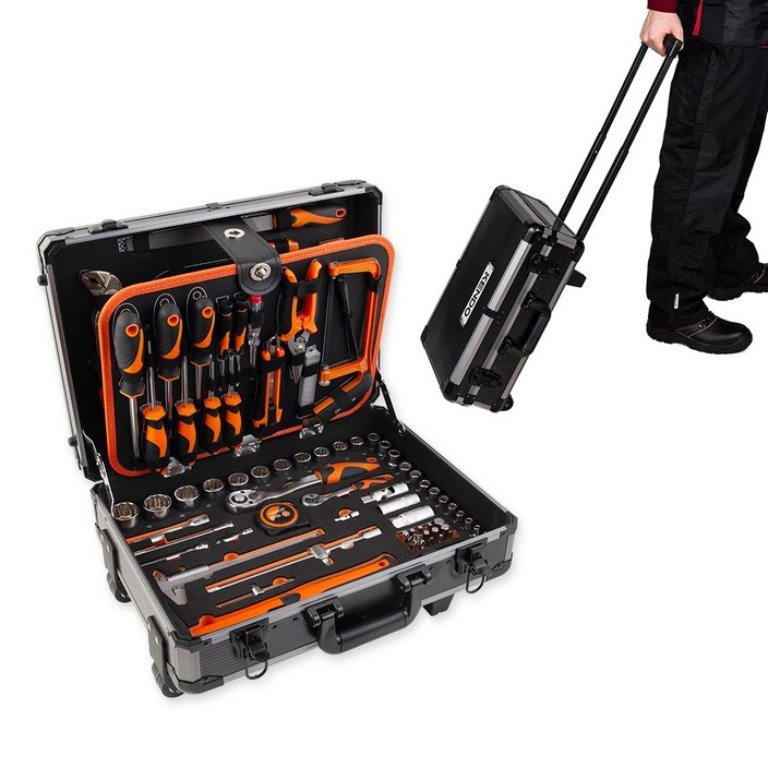 켄도 만능 캐리어 공구세트 161PC 출장용 공구가방 90703-TFO, 1개