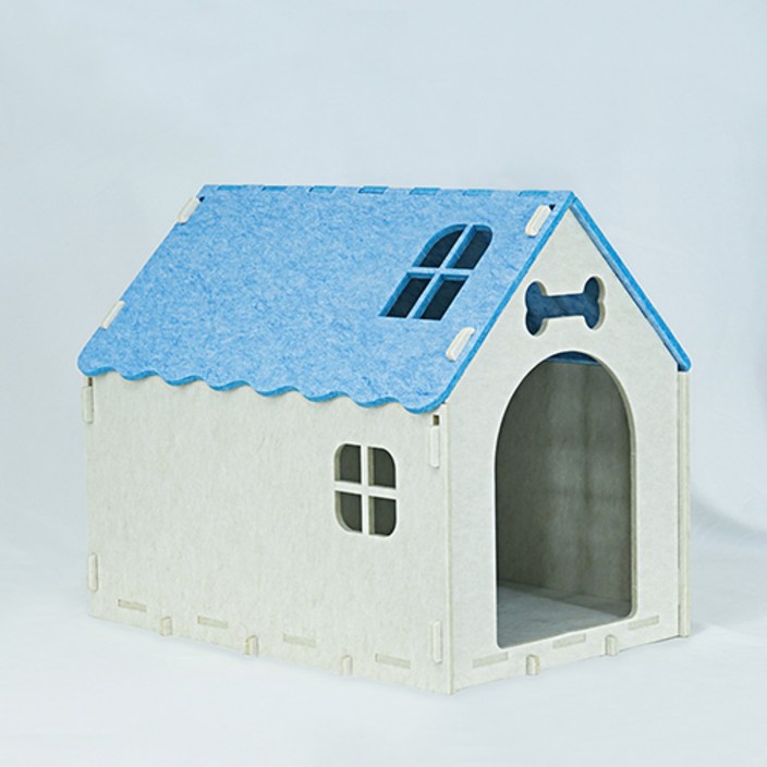 친환경 소음 차단 강아지집 숨숨집 강아지하우스 폴리에스터 100, 스카이블루, 1개