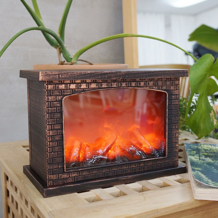 트래블앤쿡 불멍 무드등 벽난로 램프 LED 모닥불 조명