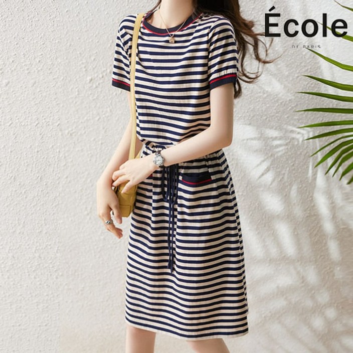 에꼴드파리 라이프 단가라 원피스 F26WOB015Z