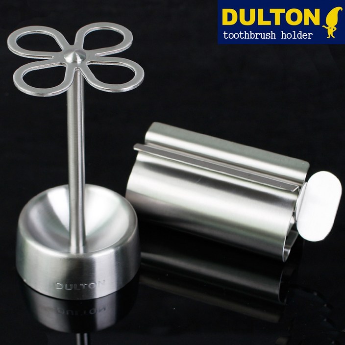 덜튼 정품 스텐 칫솔꽂이대형 치약짜개 세트 무광