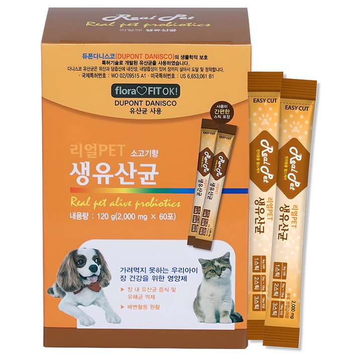 리얼Pet 반려동물 영양제, 120g, 장건강유산균, 1개