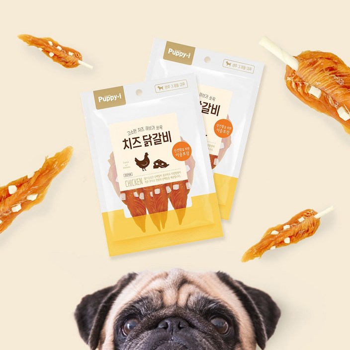 퍼피아이 강아지 간식 4종 100g, 치즈 닭갈비, 100g, 1개