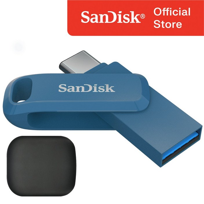 샌디스크 USB 메모리 SDDDC3 네이비 C타입 OTG 3.1 대용량 / USB 전용 케이스, 512GB 20230711