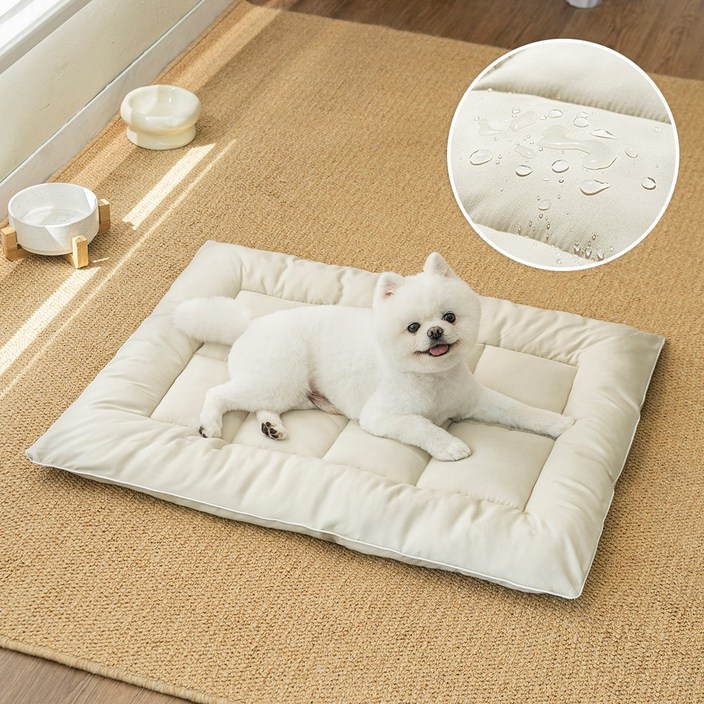 소하임 하이퍼소프트 펫 방수 쿠션방석, 샌드베이지, 1개