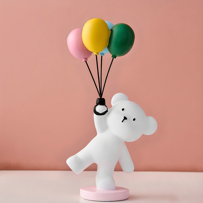 인테리어 미니 벌룬 곰돌이 오브제 장식 소품, A