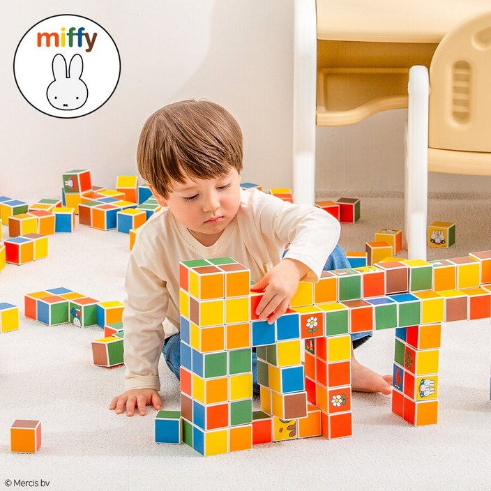 그로우러닝 미피 자석블럭 A+B, 유아자석교구 학습교구 장난감 64pcs, 1개