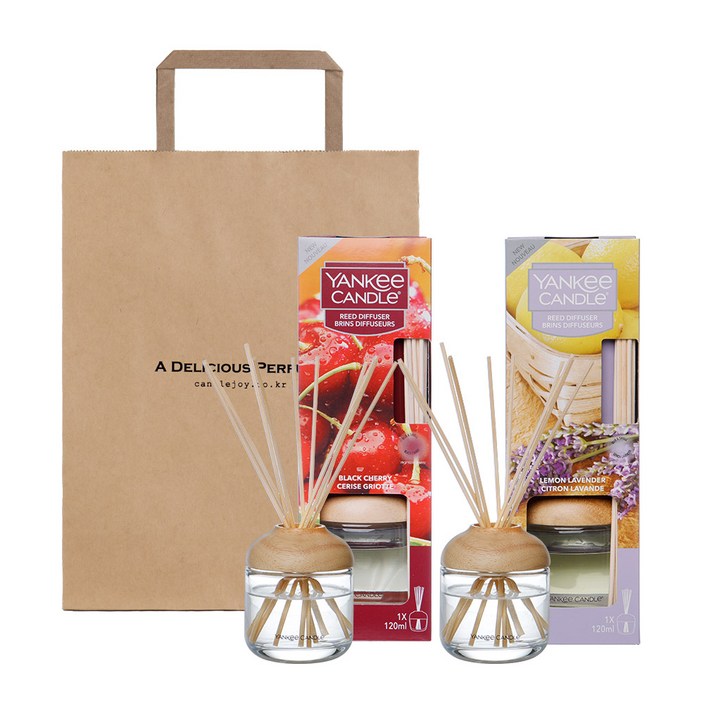 양키캔들 리드 디퓨저 120 mL 방향제 X 2개 + 쇼핑백