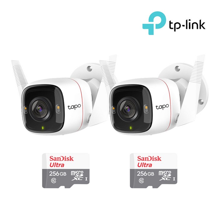 TPLink Tapo C320WS＋256GB Micro SD카드 2팩 CCTV 세트