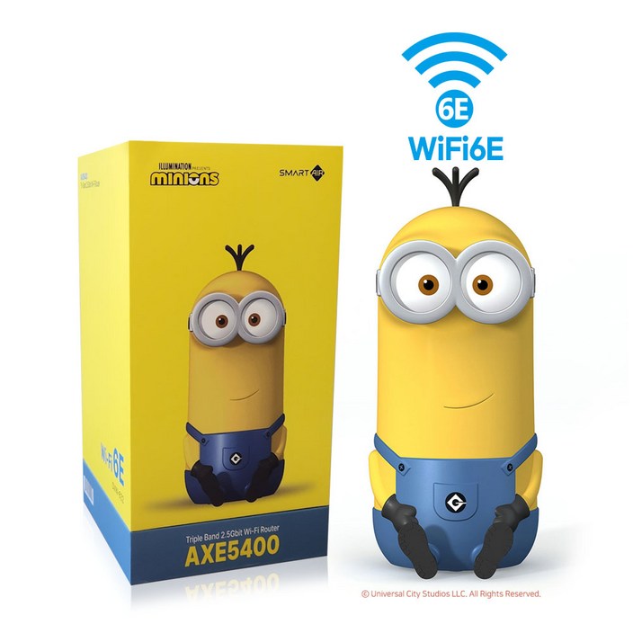 케빈 미니언즈공유기 와이파이 Wi-Fi 6E AXE-5400