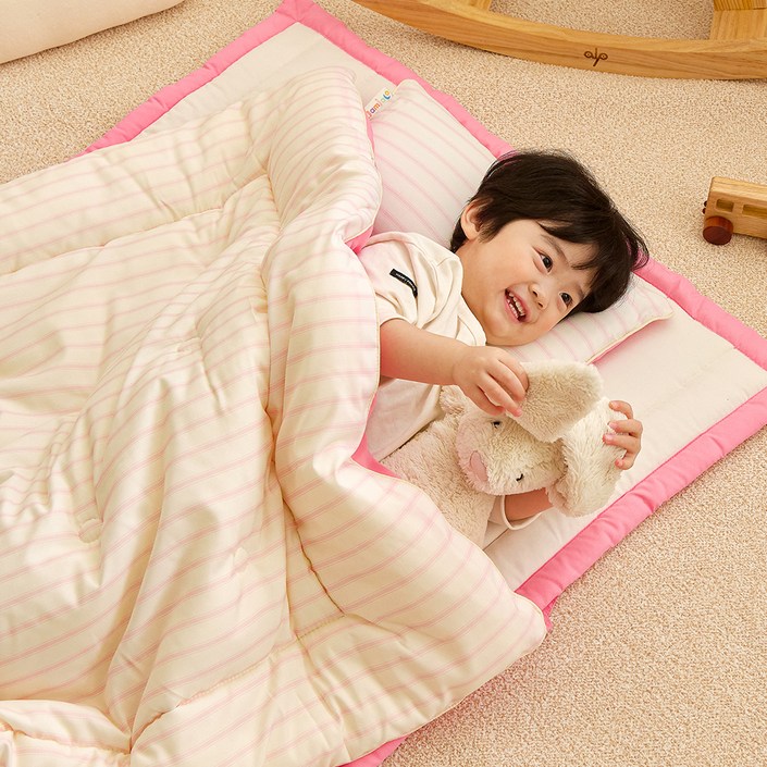 잠자코 유아용 도레미 가방형 낮잠이불 세트 분리형