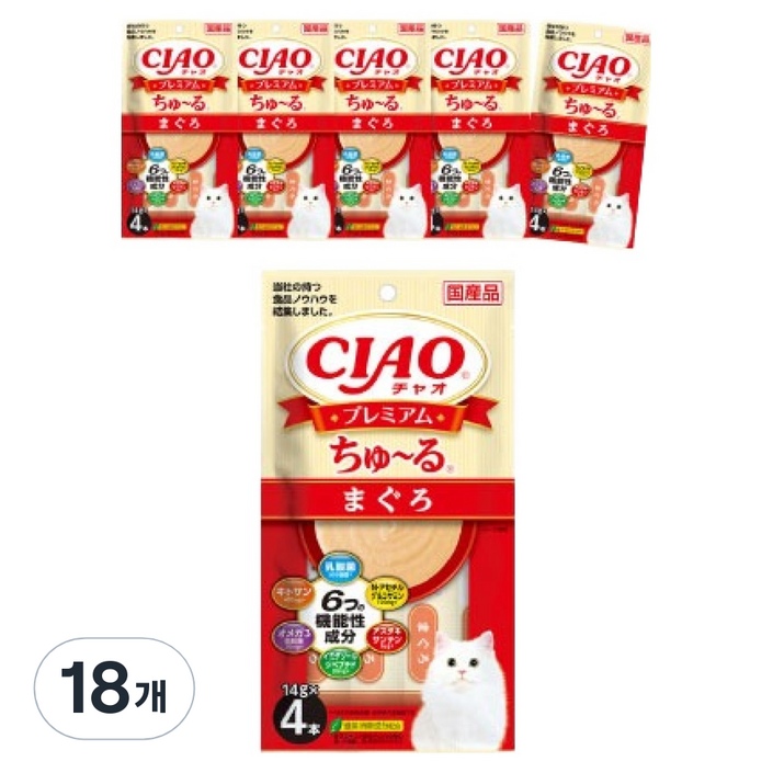 챠오츄르 고양이 프리미엄 짜먹는 간식 4p