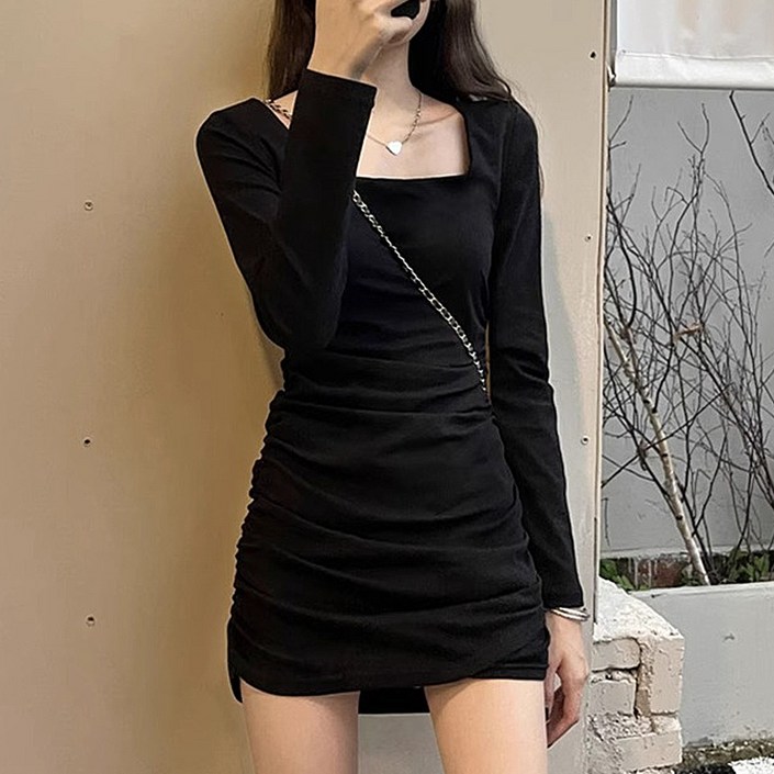 비비에모 스퀘어넥 셔링 미니 원피스 06117 비비에모 스퀘어넥 셔링 미니 원피스 06117